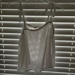 Aerie White Tie-Strap Camisole